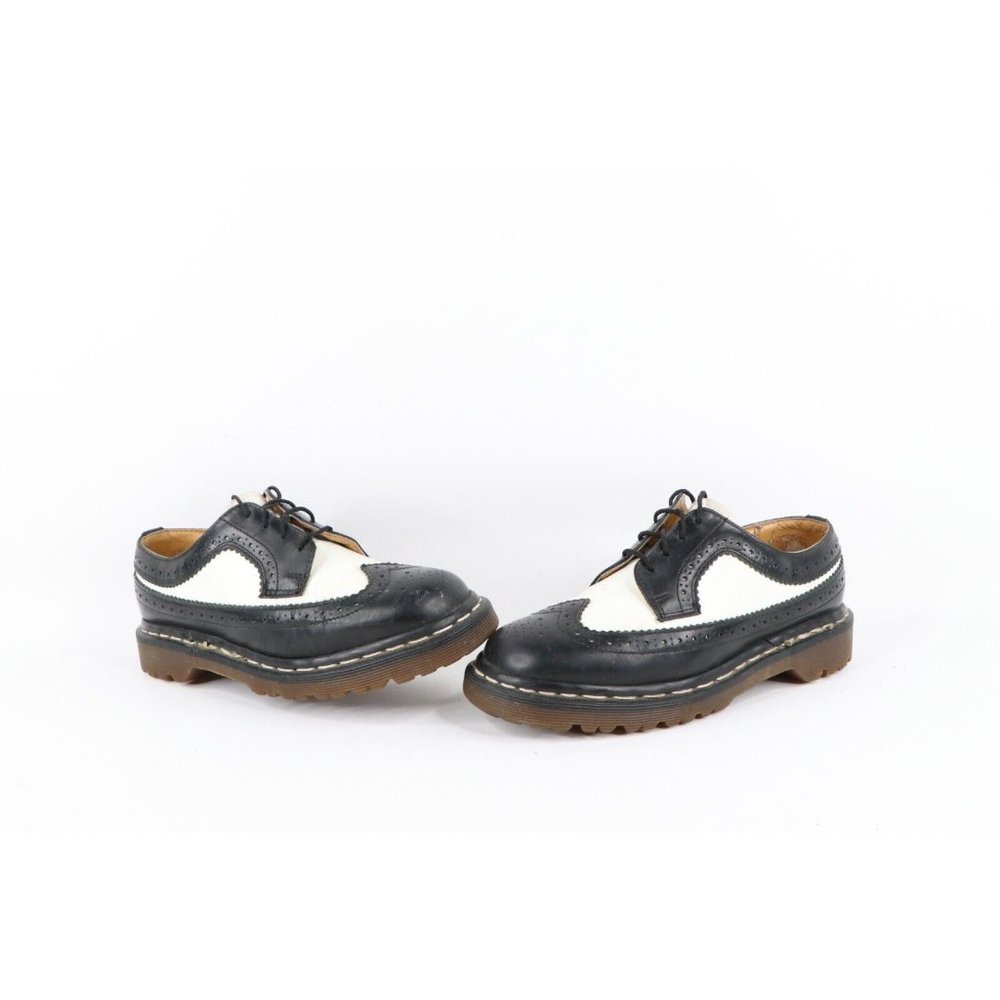 Vintage 90s Dr Martens Womens 6 Goth EDM Chunky Platform Leather Wingtips Shoes